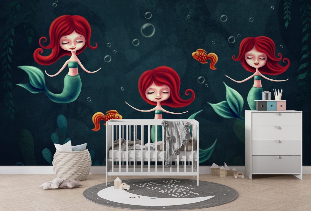 Dainty Mermaids Wallpaper Mural
