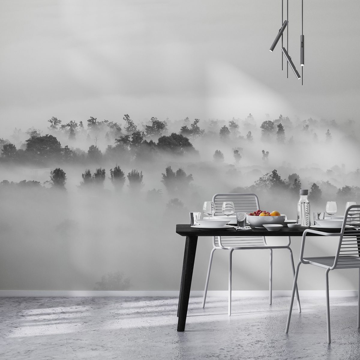 Steamy Fogg Wallpaper Mural
