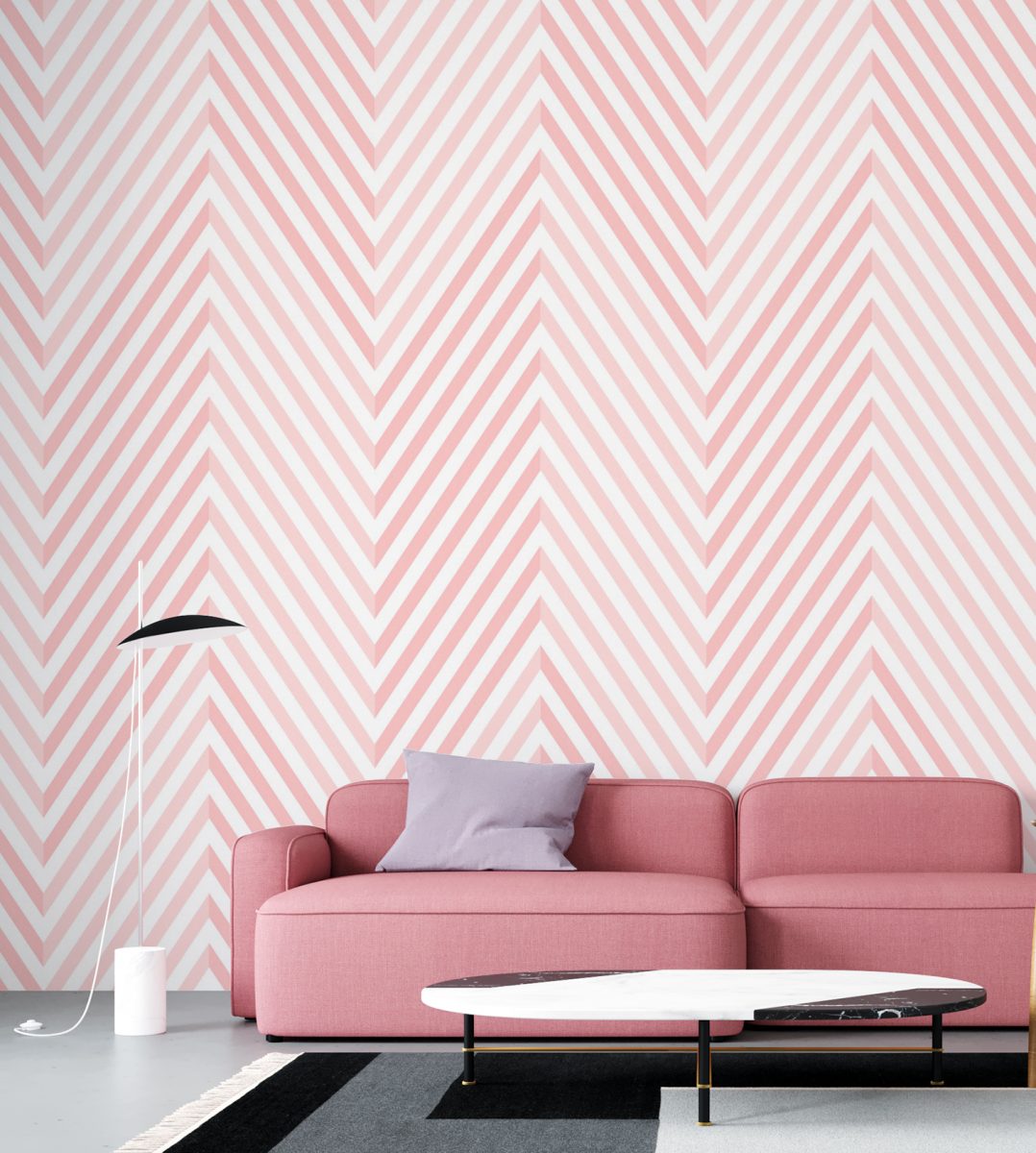 Chevron Pink Wallpaper Murals