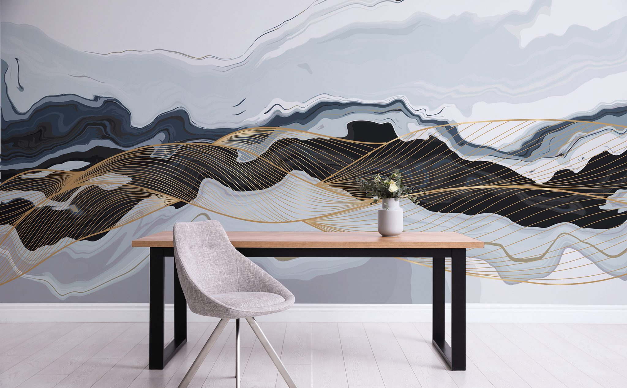 Marble Wallpaper Interior Design