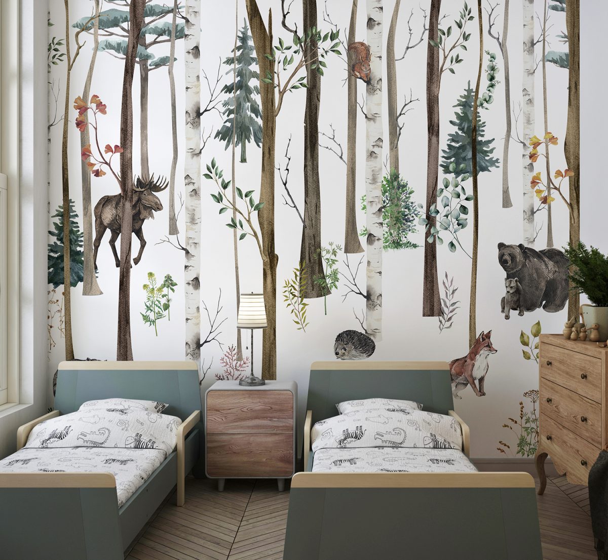 Kids Room Animal Jungle Wall Mural