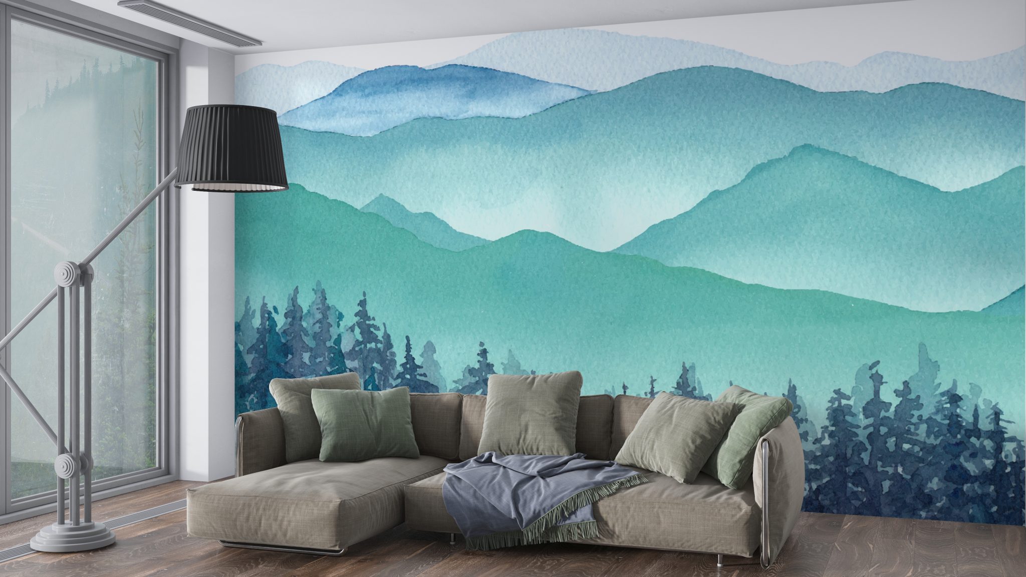 10 Beautiful Pine Tree Wallpaper Murals for Home Decoration Ideas