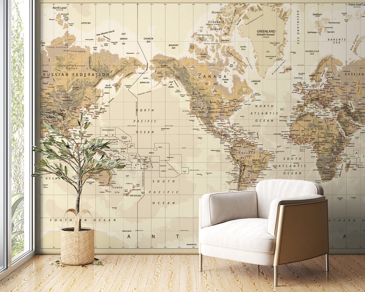 Buy Exploration White OldStyle World Map Wallpaper  Morphico