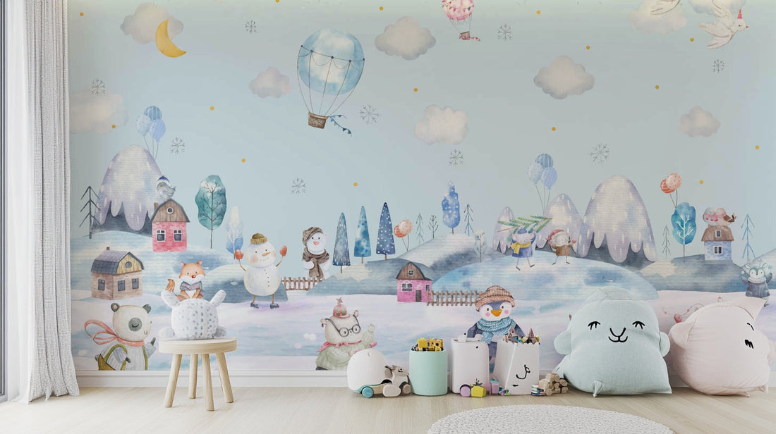 Winter Wallpaper and Murals: Quick room Cozy Transformation