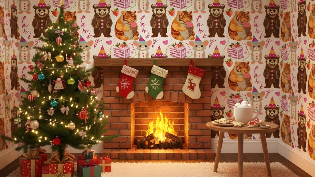 Christmas Wallpaper Ideas for Every Room