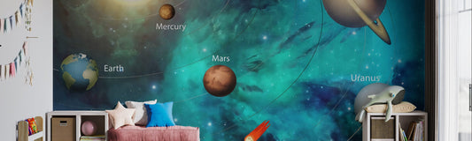 Creative Educational Wallpaper Ideas for Kids Bedroom - Giffywalls