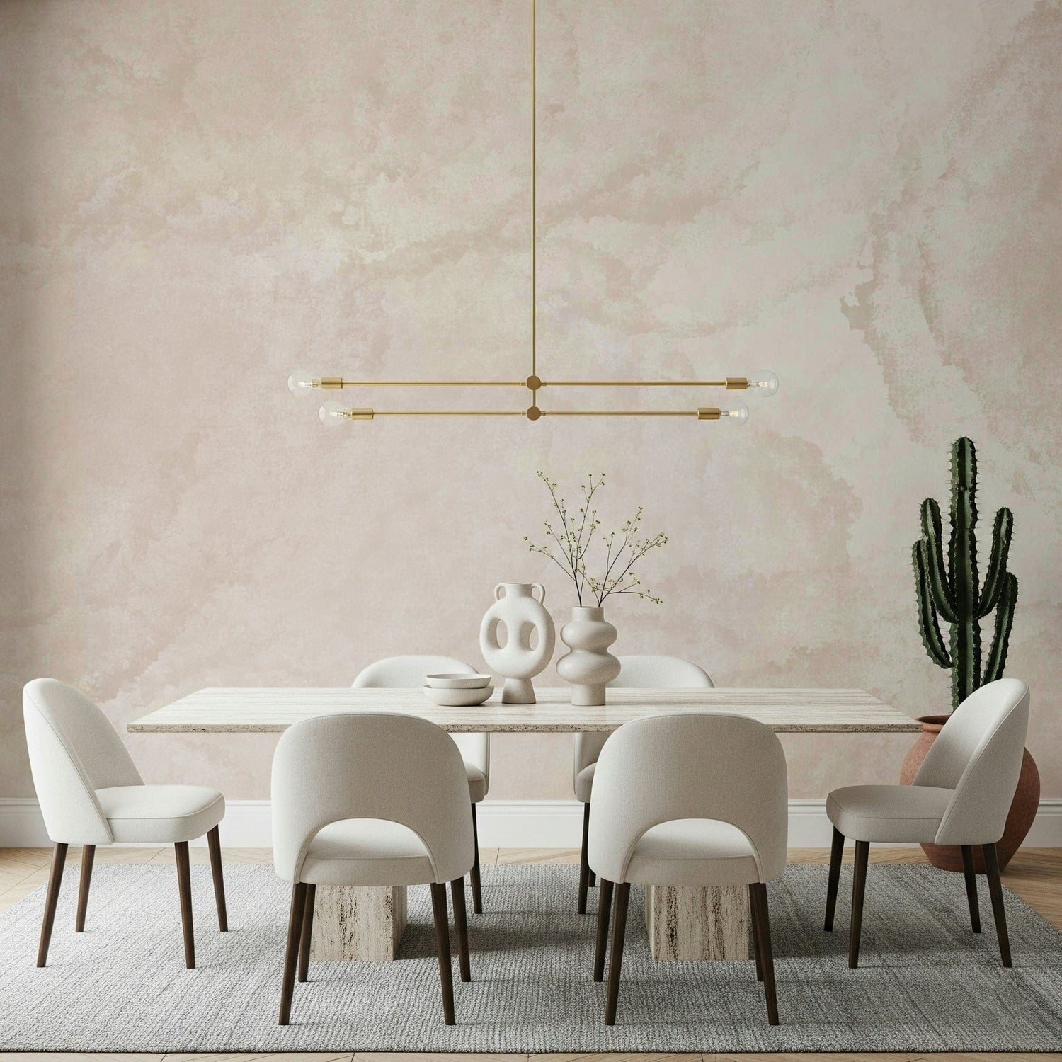 blush wallpaper with soft pink watercolor wash for nursery and bedroom walls