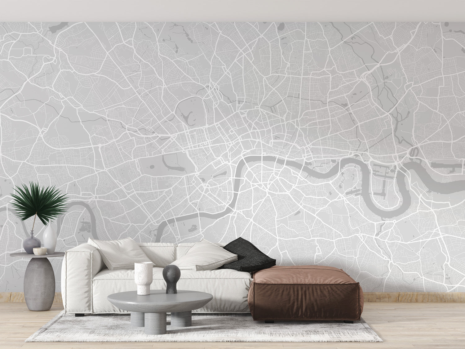 london wallpaper with skyline and landmark city murals