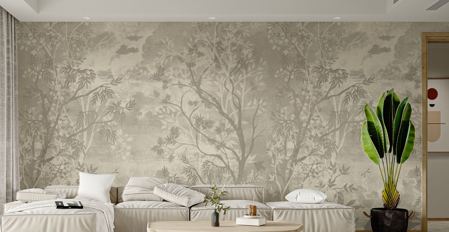 moon wallpaper with full moon and lunar phase murals