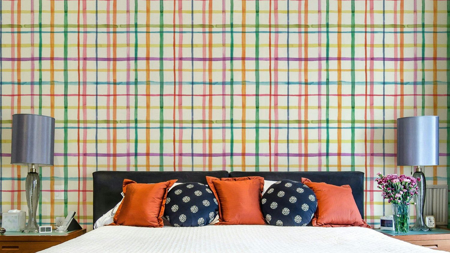plaid wallpaper with classic tartan check pattern mural