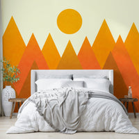 Artistic soft pink candy peaks – wall art wallpaper