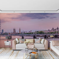 Panorama mural du coucher de soleil sur la Tamise