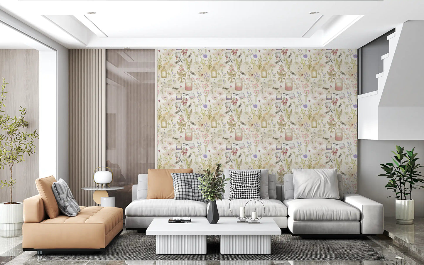 Apothecary Wildflower Sketch Wallpaper⁠