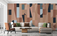 Chromatic puzzle mural for contemporary interiors