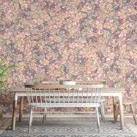 Vintage-inspired floral wallpaper murals
