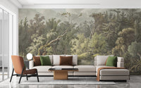 Vintage Forest Waterfall Mural - Giffywalls