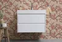 Woodland-themed wallpaper with playful squirrels

