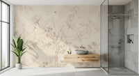 Fresque murale représentant une esquisse de forêt paisible