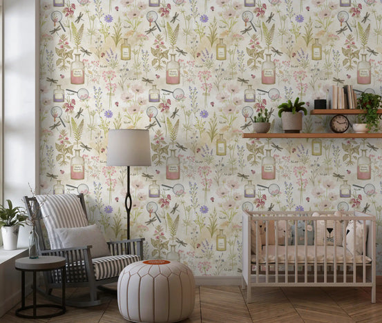 Apothecary Wildflower Sketch Wallpaper⁠