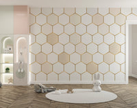 Geometric Honeycomb Hexagon Mural
