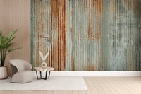 Faux Rust Metallic Wallpaper Mural - Giffywalls