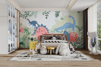 Kids Dinosaur Wallpaper Mural - Giffywalls