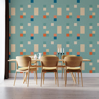 Blue Vintage Tiles Wallpaper for stylish rooms