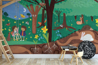 Forest Tales Wallpaper for nursery storytelling