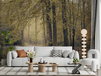 Wandbild „Gedämpfter Herbstwaldweg“
