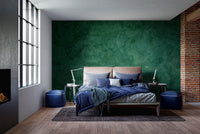 Peel and stick green grunge cement wallpaper