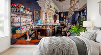 Murale da parete «Rifugio da bar domestico artigianale in mogano»