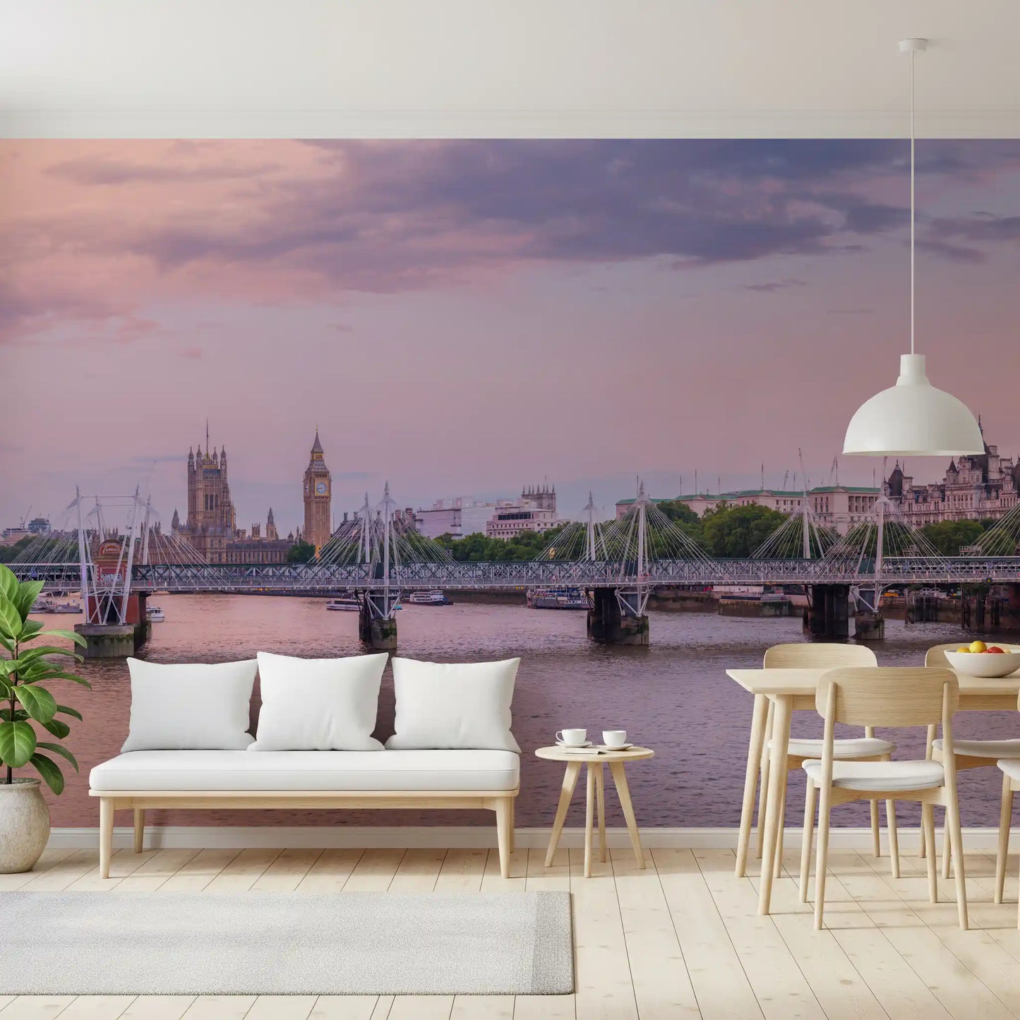 Panorama mural du coucher de soleil sur la Tamise