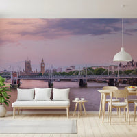 Panorama mural du coucher de soleil sur la Tamise