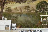 Landscape Forest Autumn Wallpaper Murals - Giffywalls