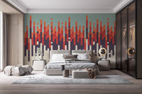 Vintage-inspired wallpaper with flowing patterns.