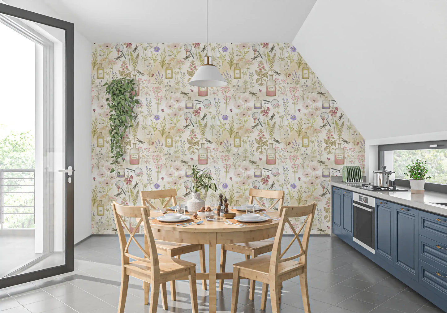 Apothecary Wildflower Sketch Wallpaper⁠