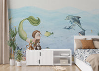 Colorful Mermaids Wallpaper for Walls