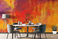 Bright orange wallpaper mural for walls
