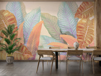 Vintage Tropical Leaves Wallpaper Murals - Giffywalls