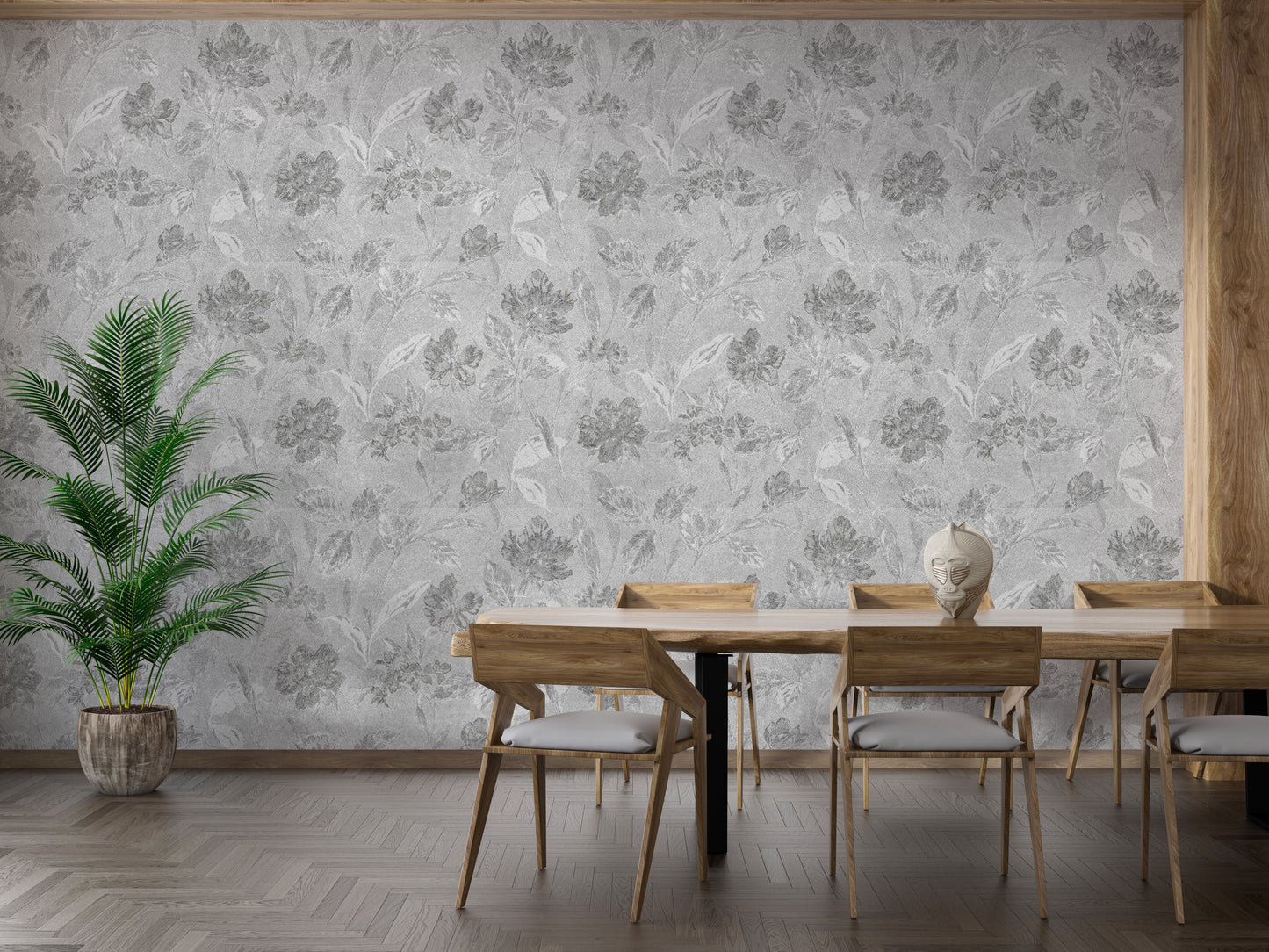 Exquisite Vintage Flower Wall Art Wallpaper

