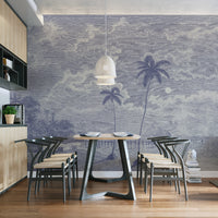 Black and white ocean landscape wallpaper
