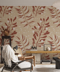 Soft botanical wallpaper featuring palm silhouettes

