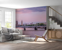 Panorama mural du coucher de soleil sur la Tamise