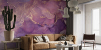 Abstract marble wall mural with vivid, modern art designs.

