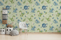 Nursery décor with cute dinosaur design

