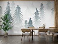 Snowing Forest Wallpaper – Realistic Snowfall Tree Design