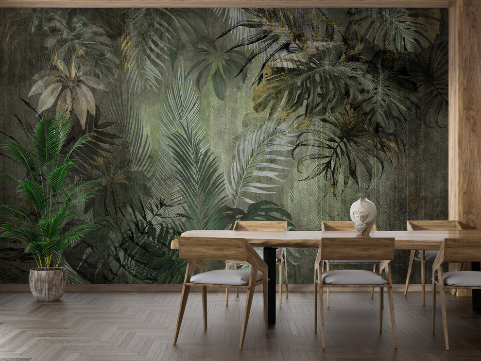 Lush Green Jungle Symphony Wallpaper Mural Lush Green Jungle Symphony Wallpaper Mural