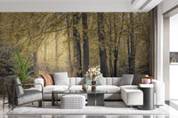 Wandbild „Gedämpfter Herbstwaldweg“