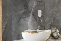 Chic dark marble texture bathroom wallpaper mural
