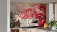 Blooming Pink Flowers Wallpaper Mural - Giffywalls